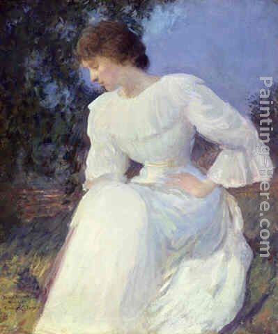 Edmund Charles Tarbell Portrait of a Woman in white